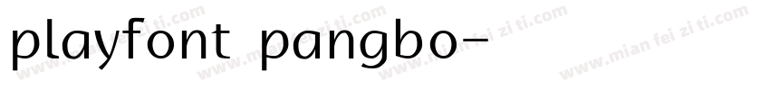 playfont pangbo字体转换